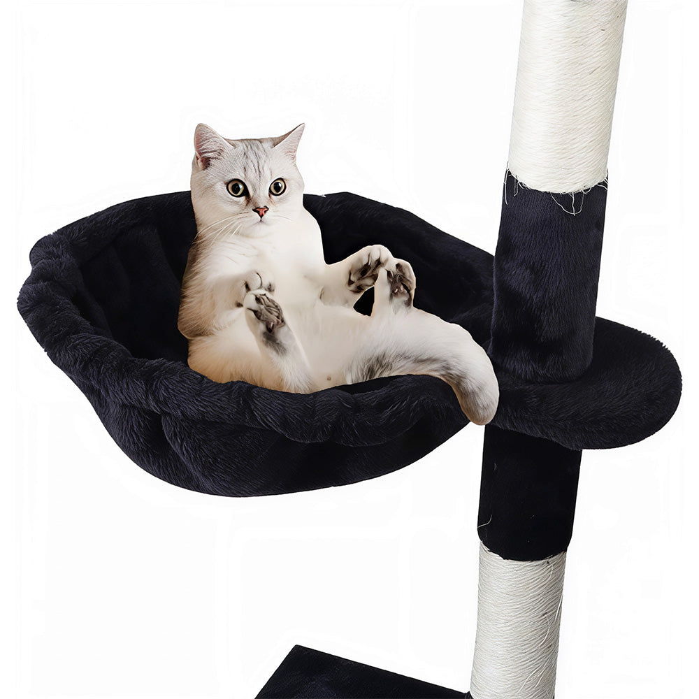 Cat Scratching Post 143 cm – Multi-Level Cat Tree with Bed & Ladder