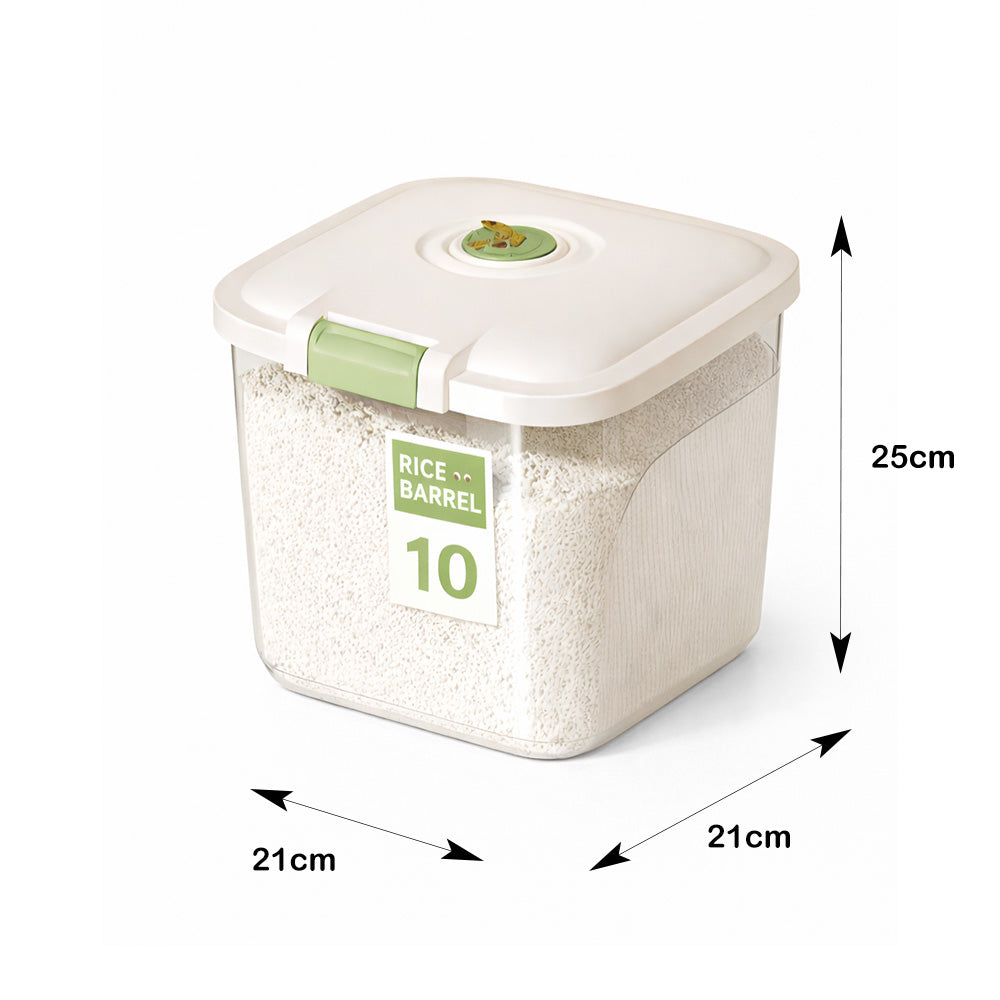 Leak-Proof Rice Storage Container – 10L Airtight PP Bin