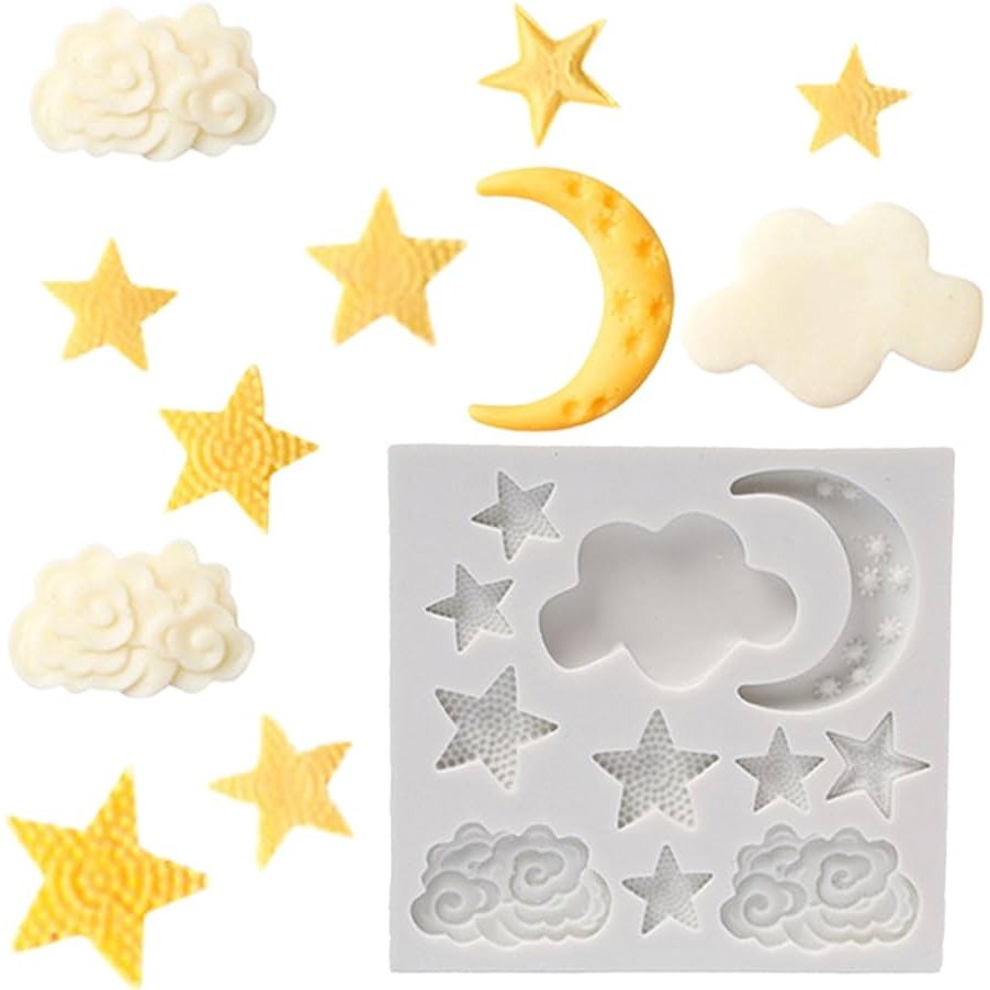 Star Moon Cloud Shaped Silicone Mould for Chocolate Crafting