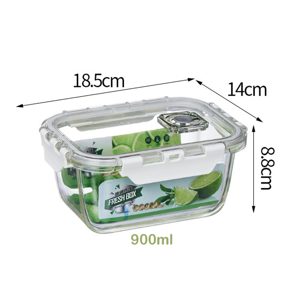 630ml Borosilicate Rectangle Glass Food Storage Container With Microwave, Freezer &amp; Dishwasher Safe NFH-77309