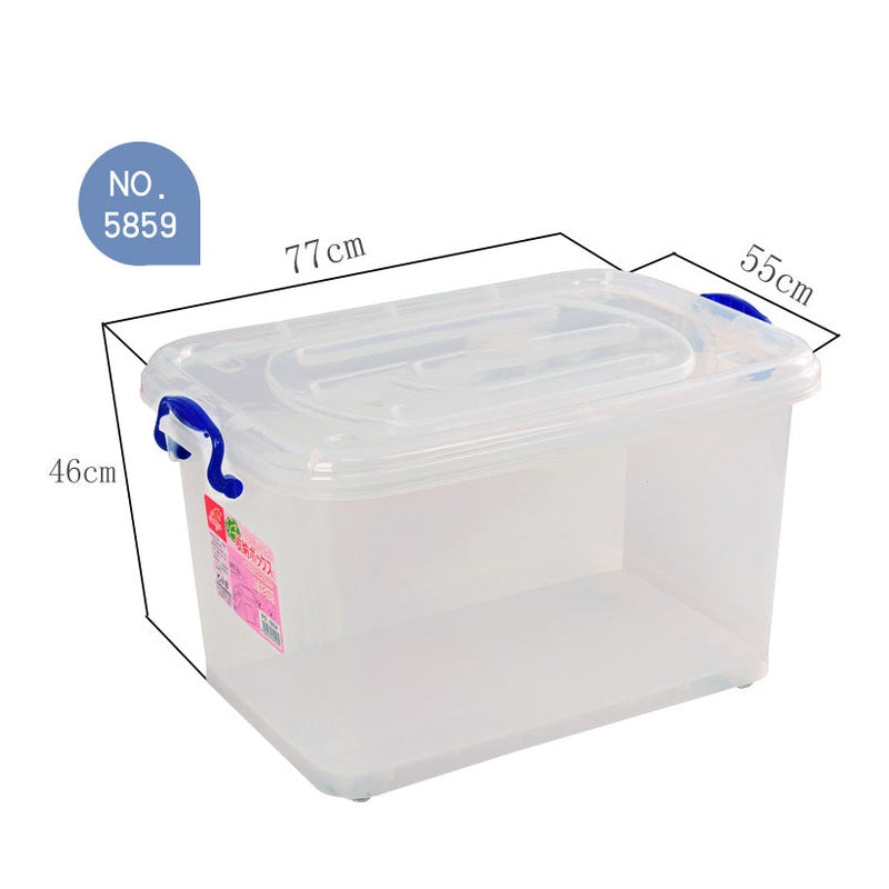 ECOPLUS Clear Storage Box 130 lt with Wheels