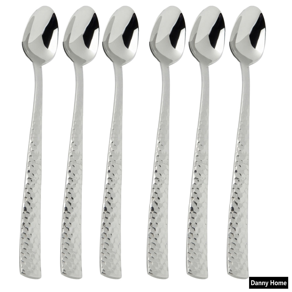 Danny Home 6-Pieces Stainless Steel Long Handle Spoons Silverware Flatware