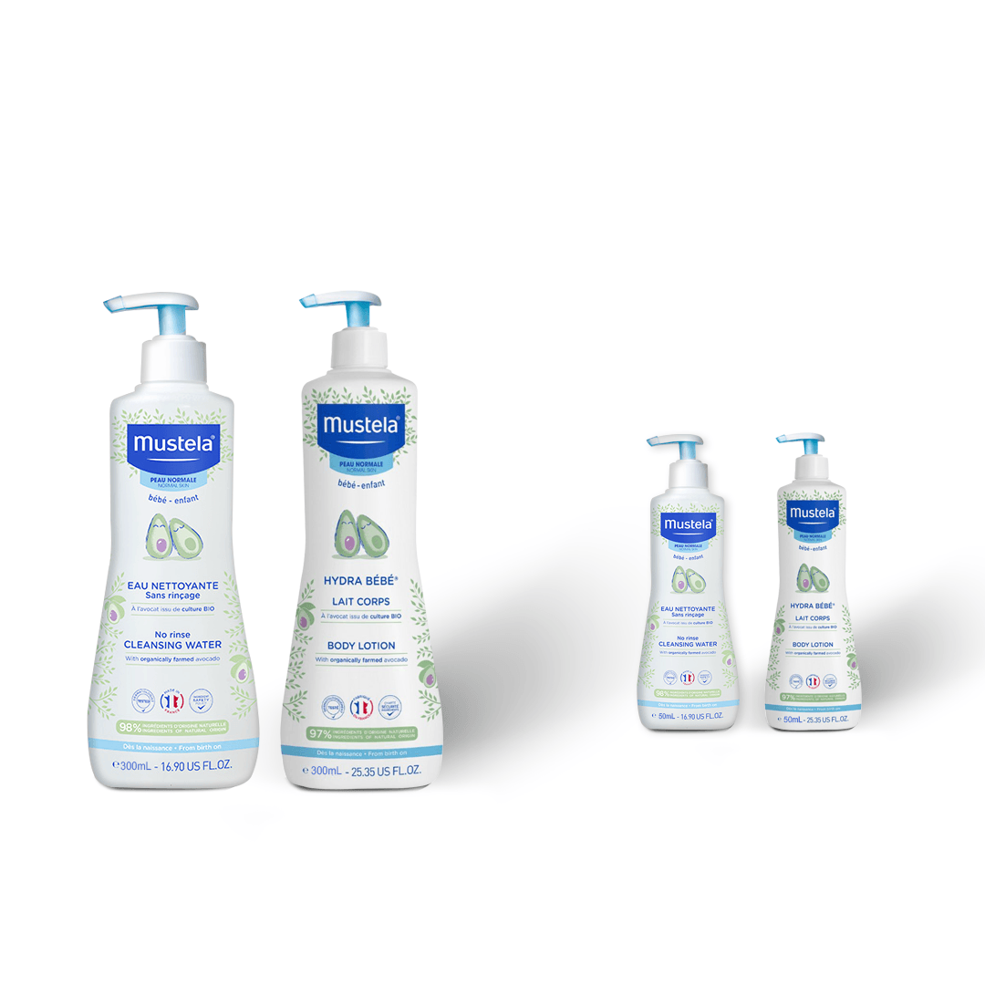 Mustela Bundle Hydra Bebe Body Lotion + Cleansing Water + 2 Minis For FREE - Medaid International