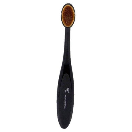 Or Bleu Curved Makeup Brush With Oval Head