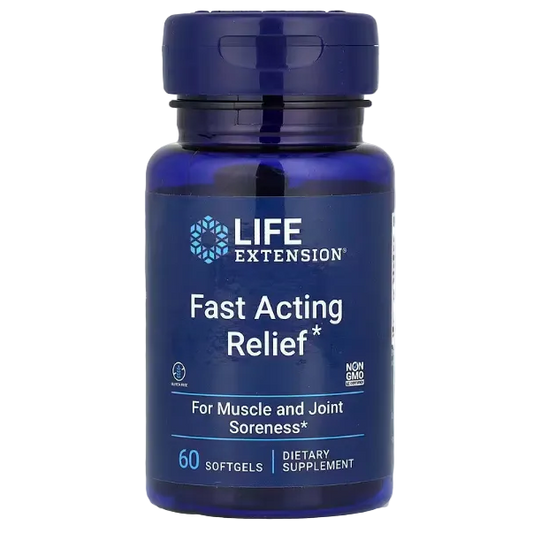 Life Extension Fast-Acting Relief – 60 Softgels | Joint Comfort, Mobility & Inflammation Support
