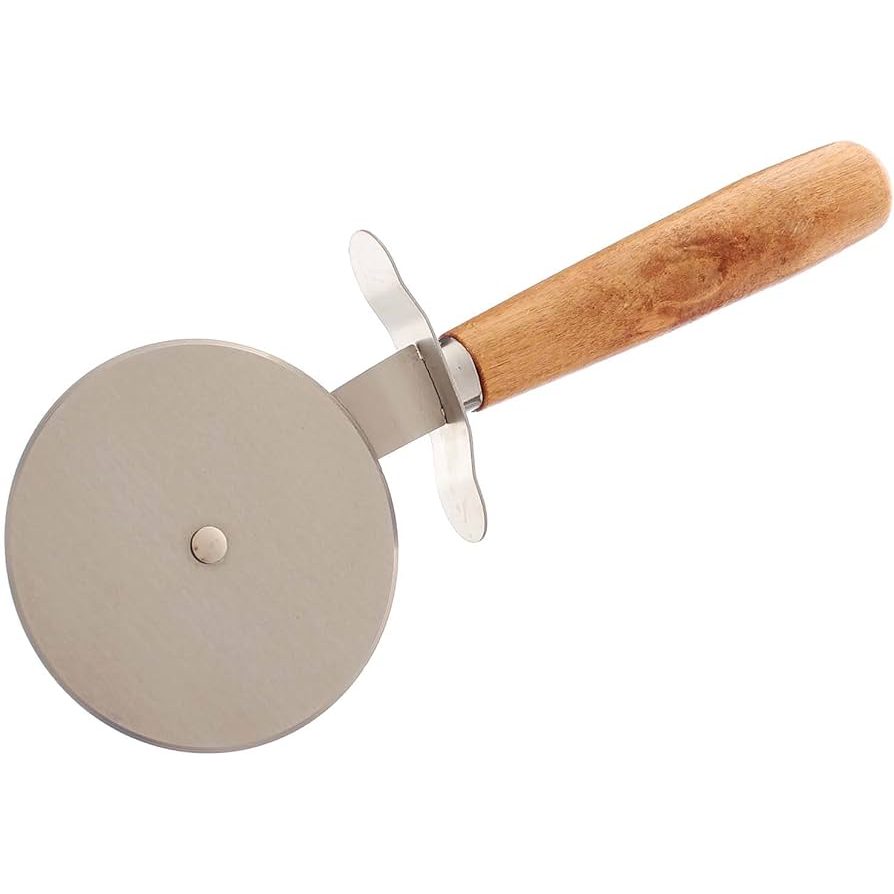 Premium Wood Pizza Cutter - Best Kitchen Cheese Slicer
