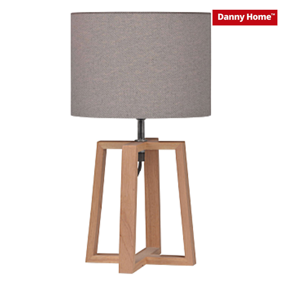 Danny Home Grey Wooden Table Lamp 44.5cm