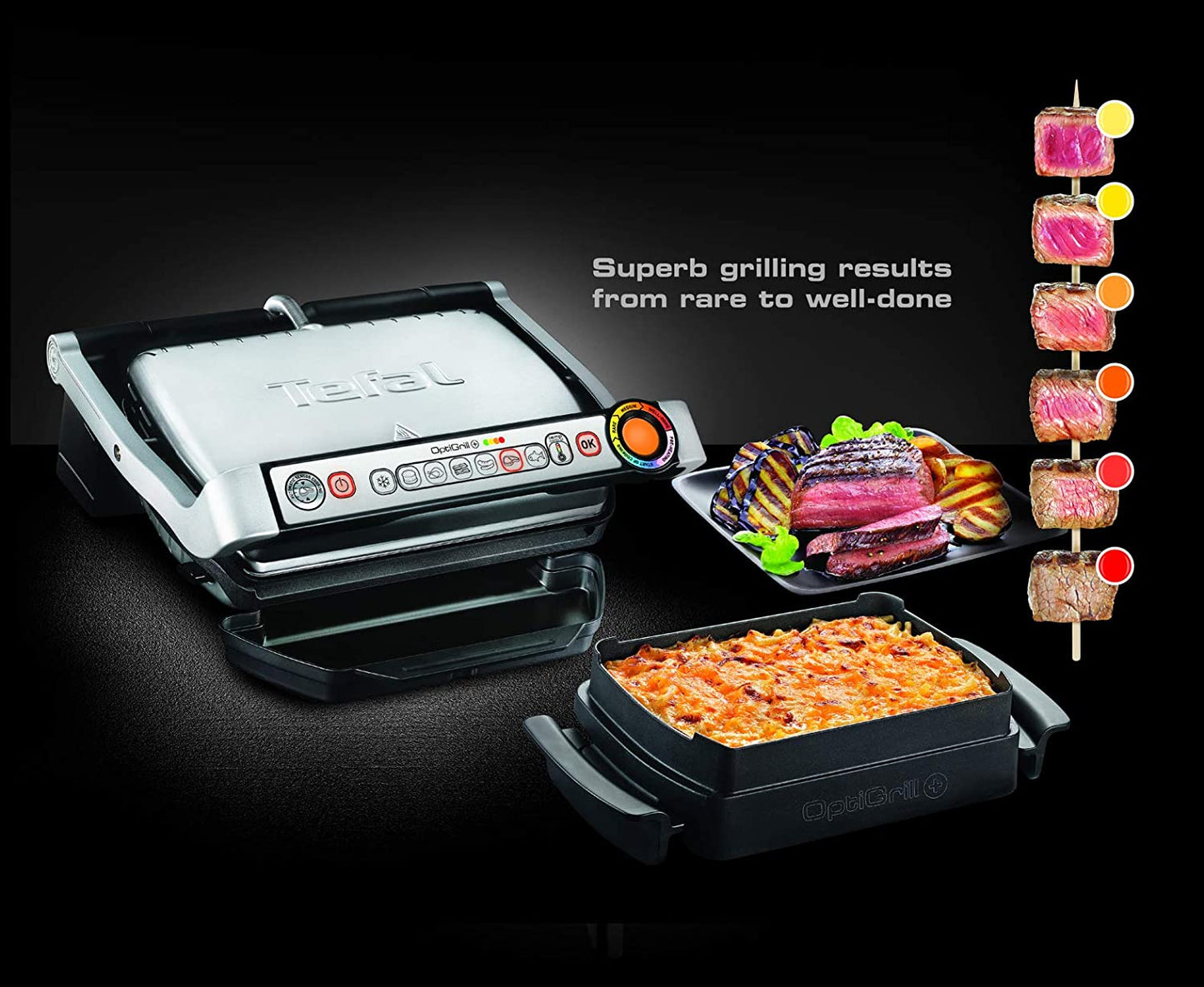 Tefal Optigrill Plus Indoor Electric Grill 2000W gc712d12