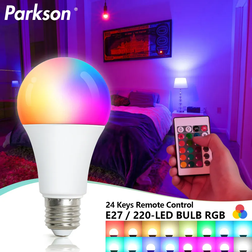 Color Changing RGB LED Bulb Lamp Light with Remote Control - Medaid International