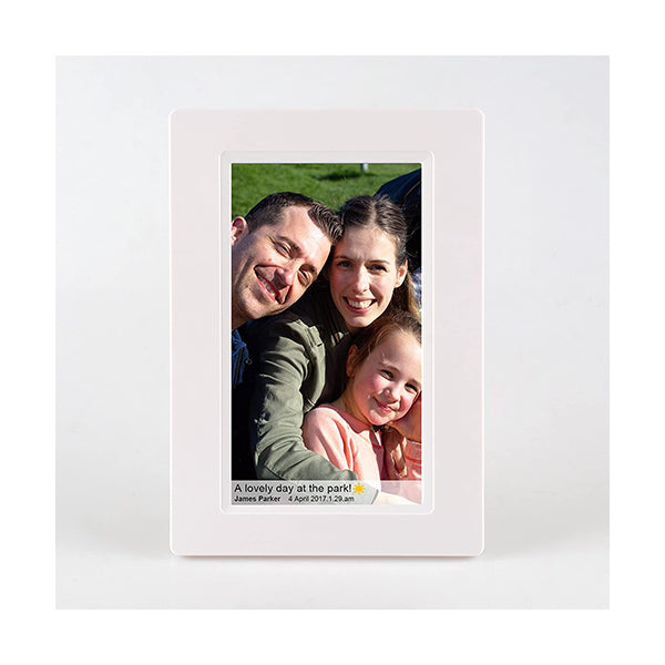 Feelcare Frameo 7 Inch Smart WiFi Digital Picture Frame with Touch Screen, Send Photos or Small Videos from Anywhere, IPS LCD Panel, Built in 8GB Memory, Wall-Mountable, Portrait & Landscape, DPF7000