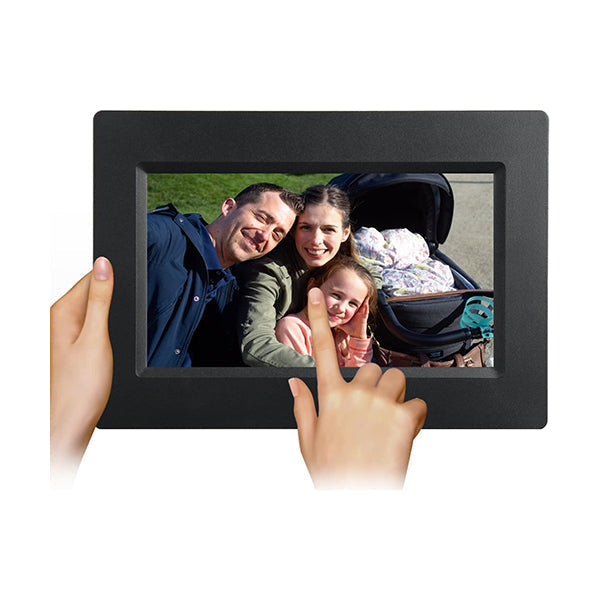 Feelcare Frameo 7 Inch Smart WiFi Digital Picture Frame with Touch Screen, Send Photos or Small Videos from Anywhere, IPS LCD Panel, Built in 8GB Memory, Wall-Mountable, Portrait & Landscape, DPF7000