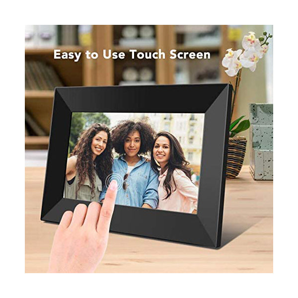 Feelcare Frameo Digital WiFi Picture Frame 8 inch, Send Photos or Videos from Anywhere, 16GB Storage,1280x800 IPS HD Display,Touchscreen for Easy Navigation, HN-DPF8000BLACK