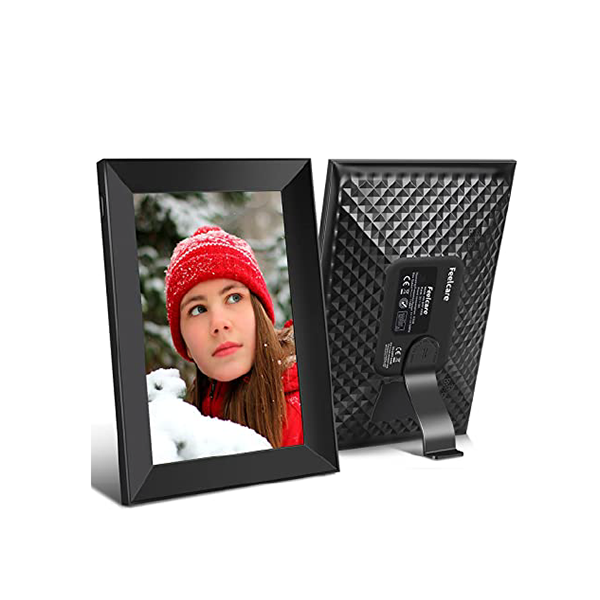 Feelcare Frameo 16GB WiFi Smart Digital Photo Frame to Send Photos from Anywhere in the World, IPS LCD Panel, Wall Mountable, Portrait & Landscape FULL HD 1920x1080 IPS DISPLAY, Wonderful picture 10.1" display, FRAMHNDP1008BLK