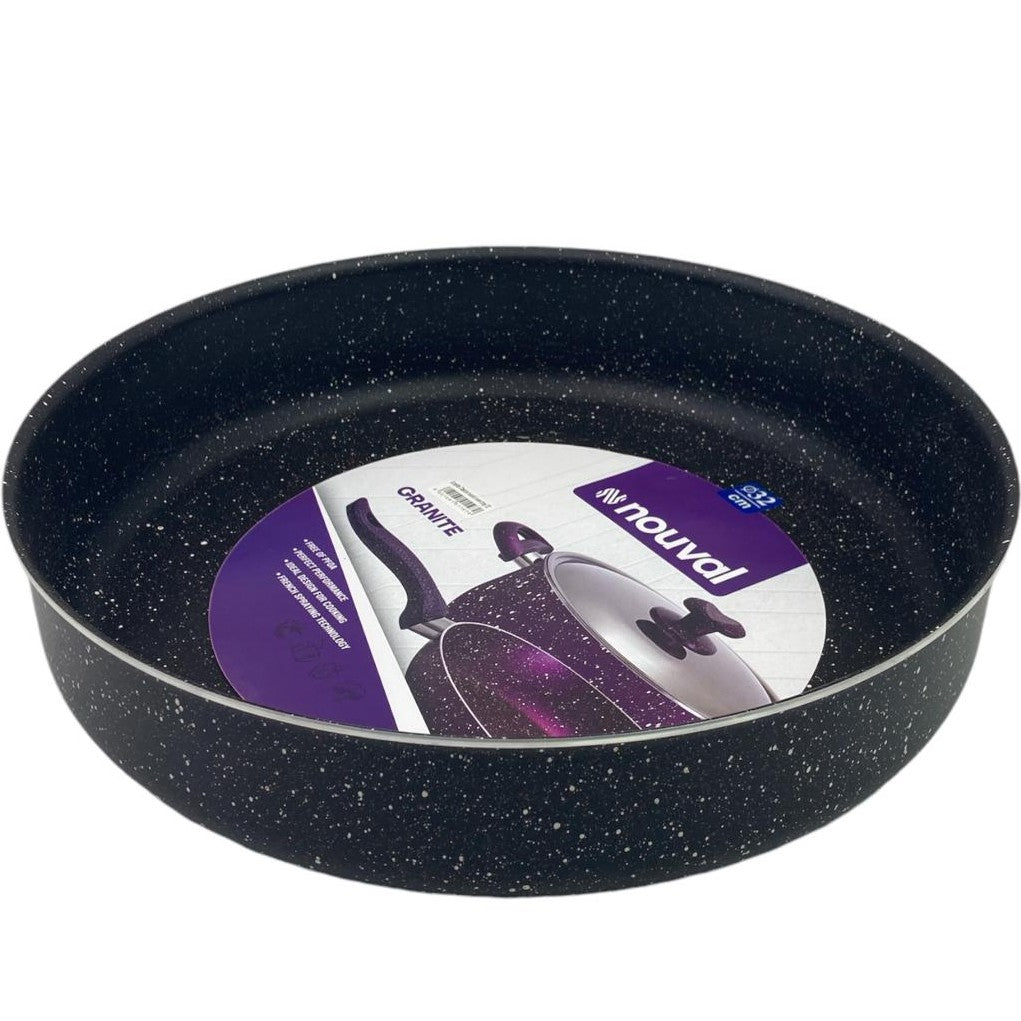 Black Granite Nouval Round Oven Tray 32 cm