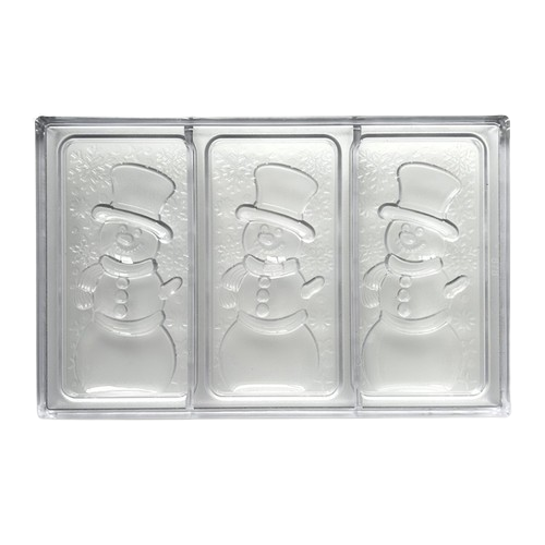 Snowman Christmas Shaped Chocolate Mould, Polycarbonate 28cmx17.5cm