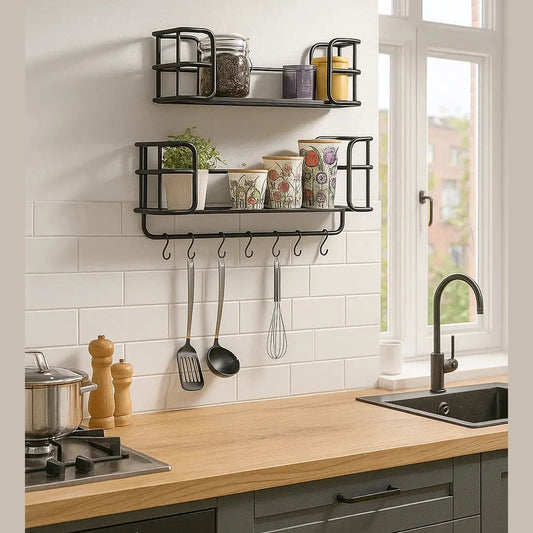 Industrial Wall Shelves  Set of 2 By Wenko