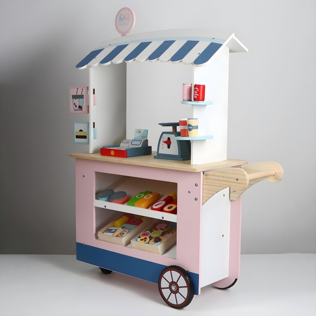 Happy Kids Wooden Supermarket Cashier Kitchen Full Set
