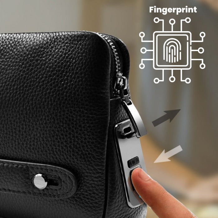 Premium Leather Fingerprint Man Bag - Medaid International