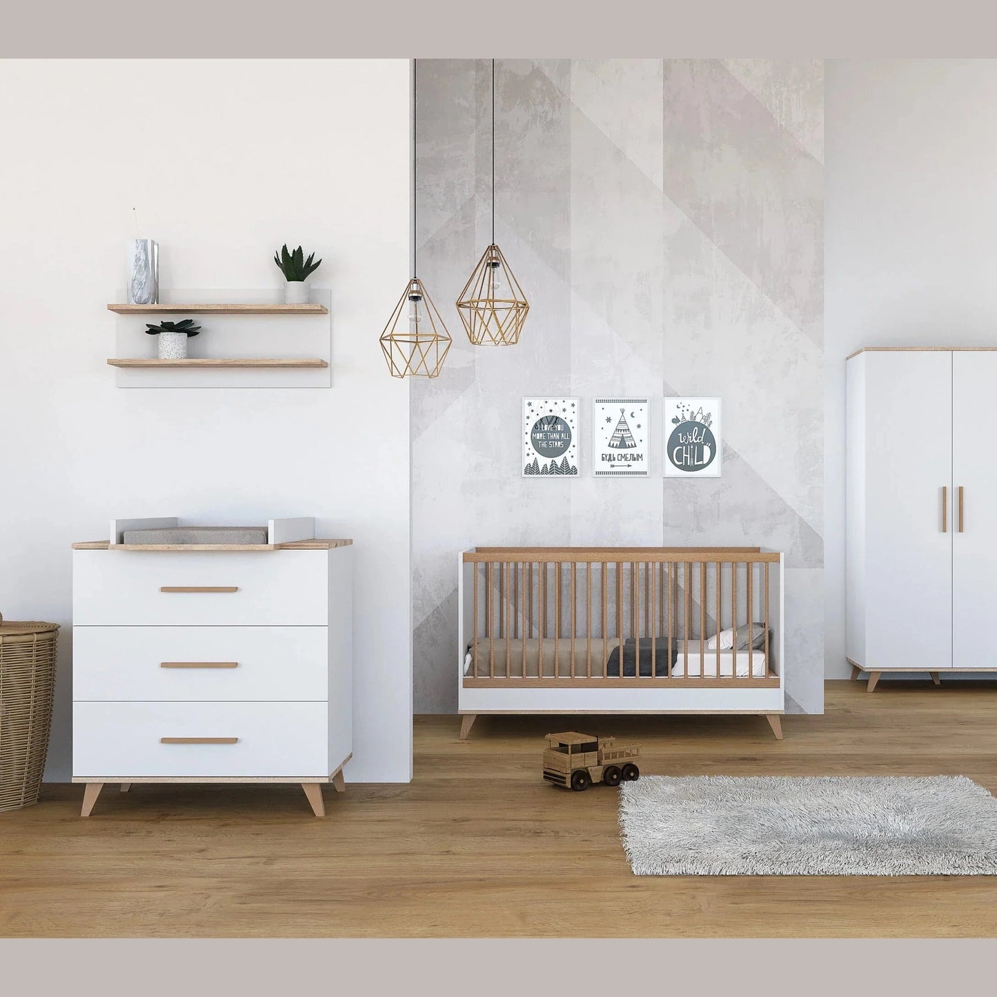 Faktum - Flip Convertible Baby Junior Bed - 140x70cm - Adjustable Mattress Base