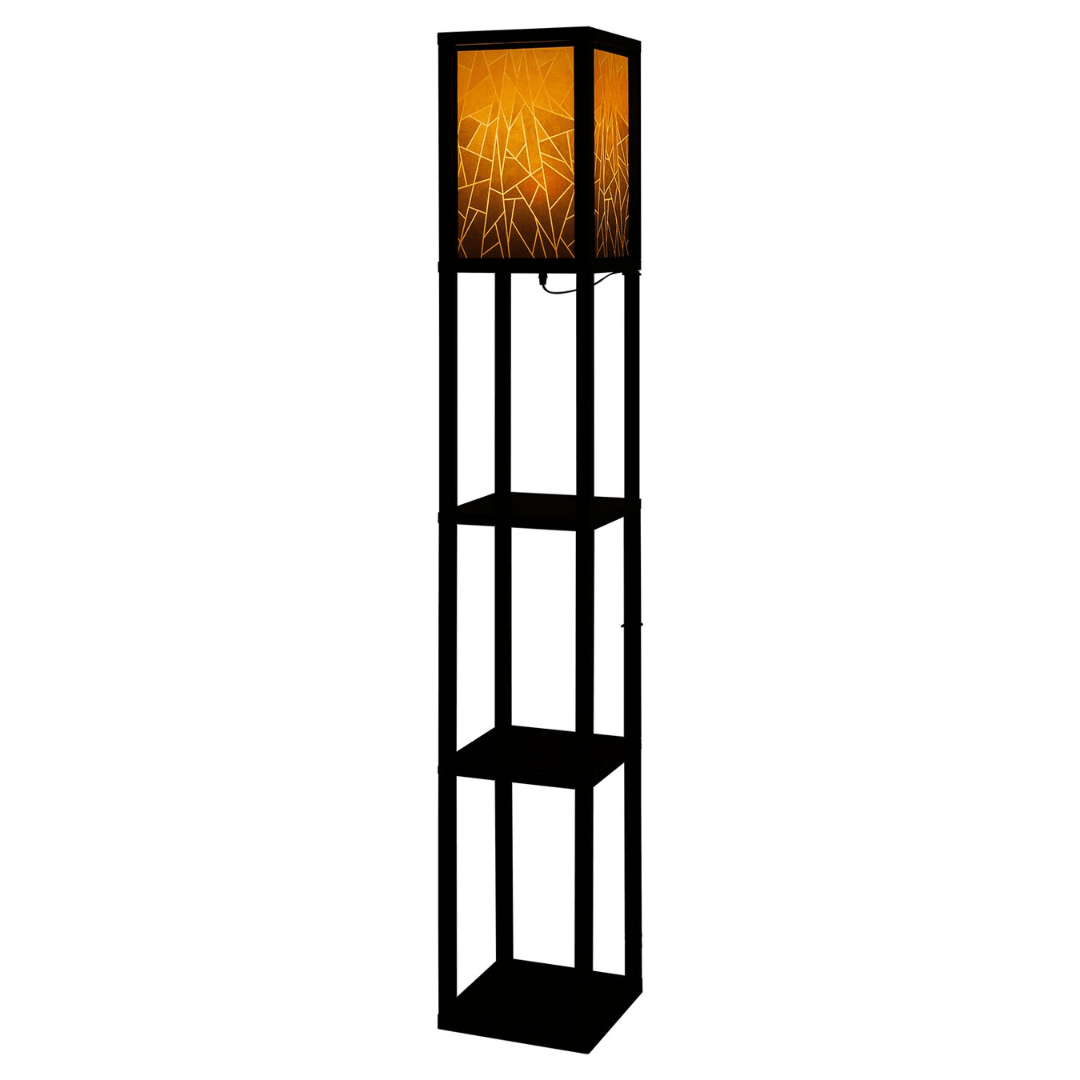 floor lamp with integrated shelf And Remote Control