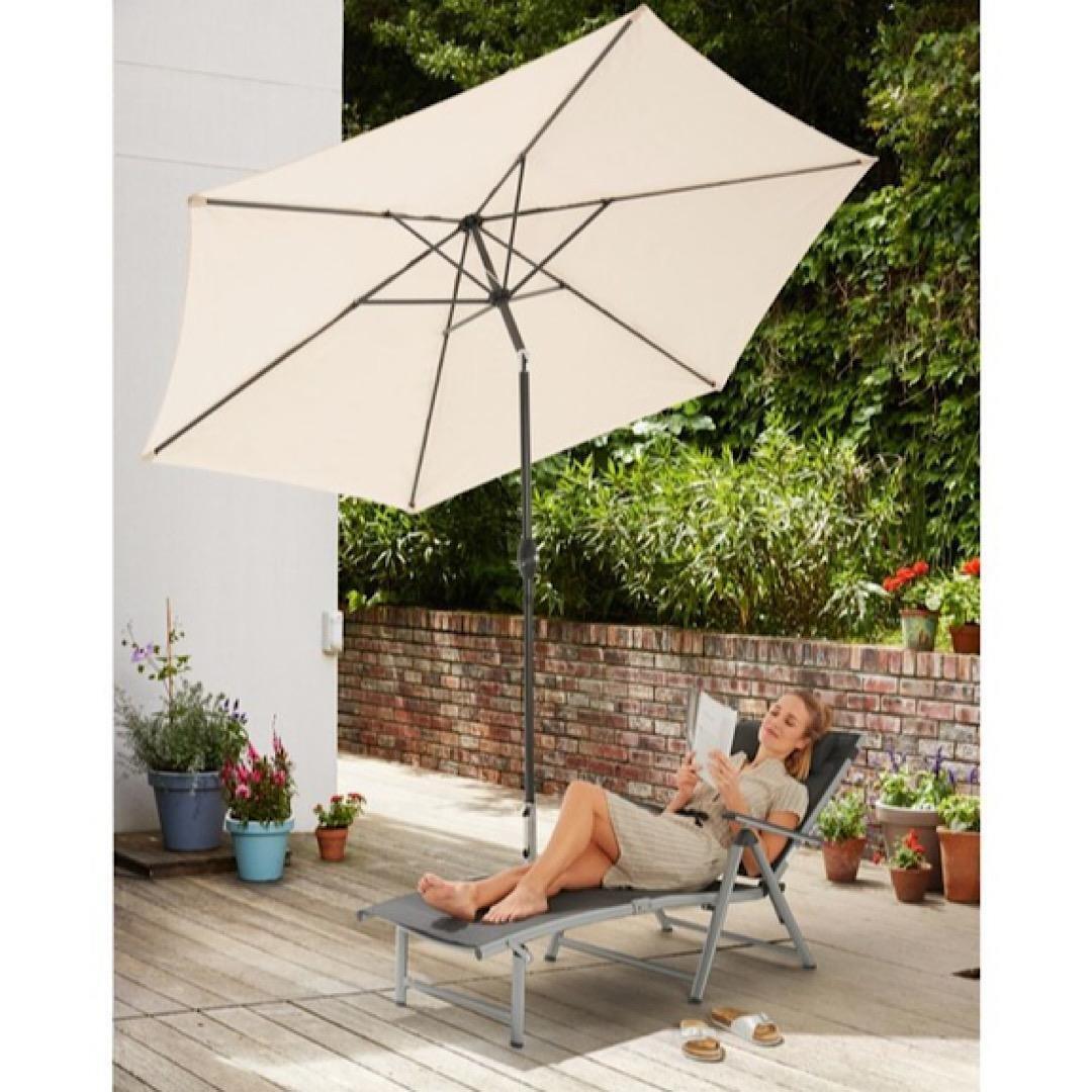 Florabest Parasol Ø 294 cm, Locking Crank, Tilt System