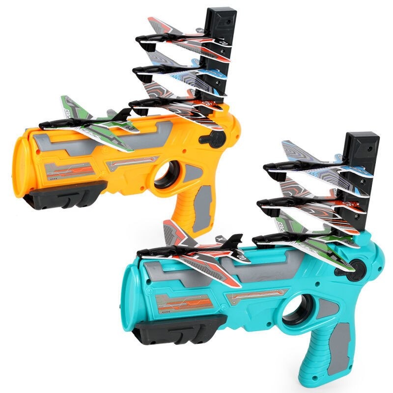 Foam Aircraft Launcher Catapult Plane Toys Kids  Shooting Game