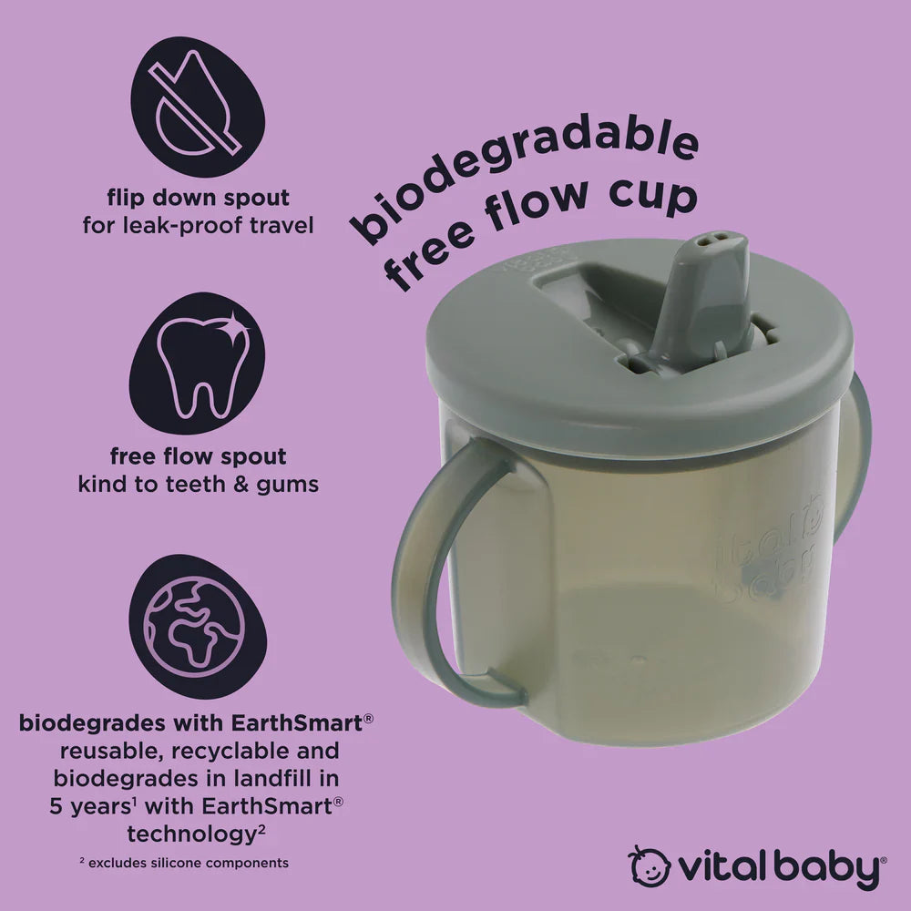 Vital Baby Hydrate free flow cup - natural moss