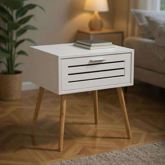 Finja Bamboo Side Table with Drawer by Wenko