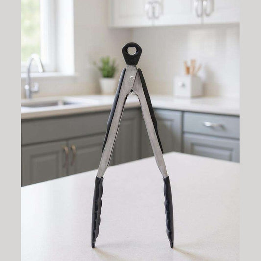Good Grips 9-Inch Tongs with Silicone Heads, Black by OXO