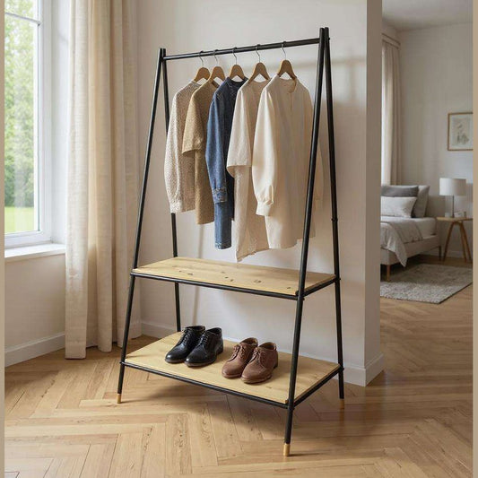 Loft Freestanding Coat Stand with 2 Shelves by Wenko