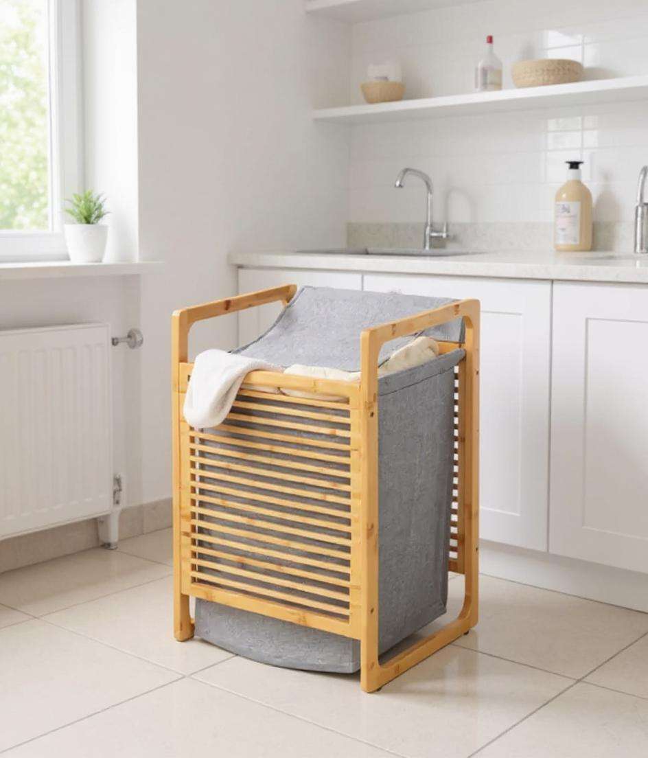 Bamboo Laundry Bag  by Wenko