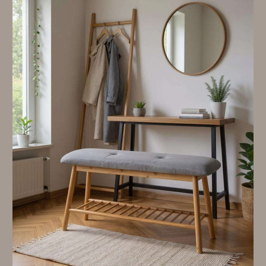 Nori Shoe Bench with Seat Cushion by Wenko