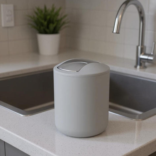 Brasil Grey 2 Swing Lid Bin by Wenko