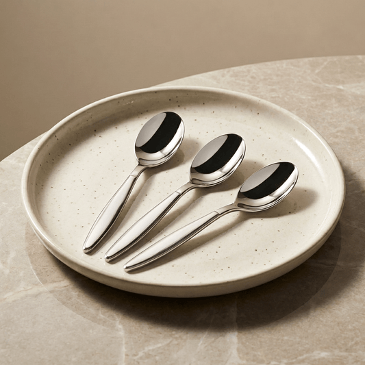 Guzzini Feeling Set of 3 Stainless Steel Teaspoons