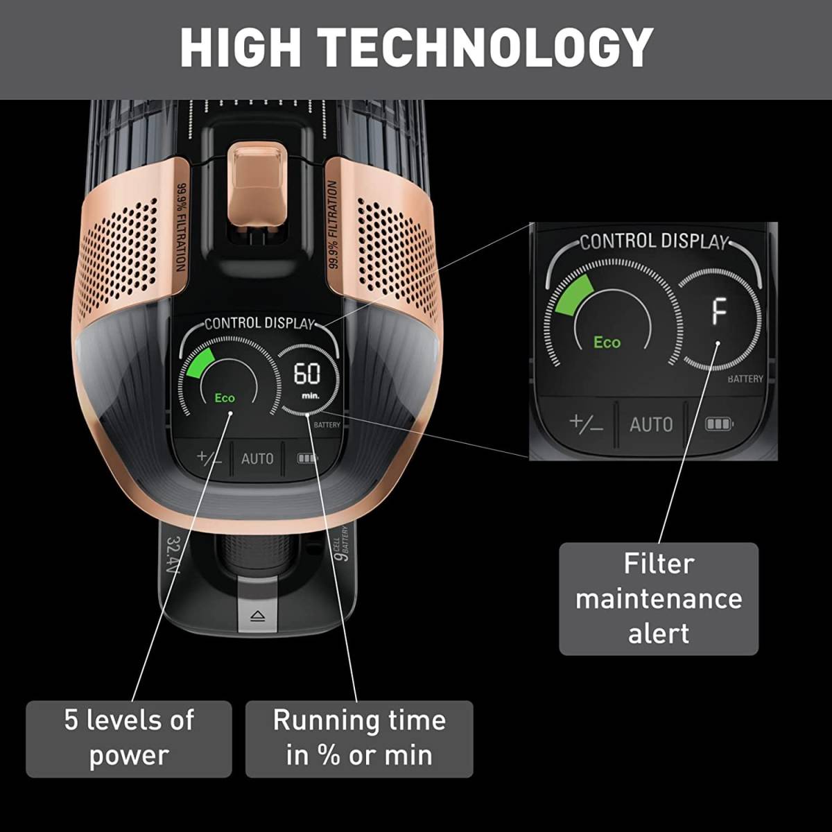 Tefal X-force Flex 15.60, 230 Airwatts, 90min Autonomy, Repleaceable 32.4v, Flex Tech, Digital Screen