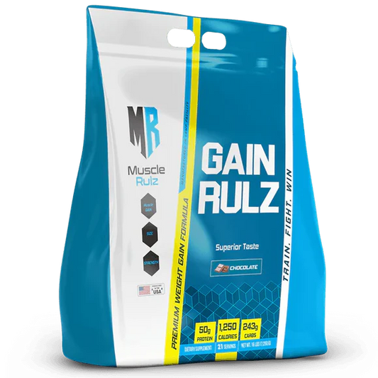 Muscle Rulz Gain Rulz – Mass Gainer Protein Powder | 16 lbs (7.26 kg) | High-Calorie Muscle Growth Formula