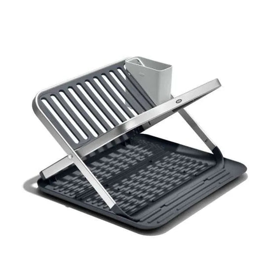 Aluminum Fold Flat Dish Rack by OXO