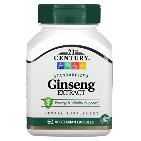 21st Century Ginseng Extract Veg Capsules, 60 Tablets