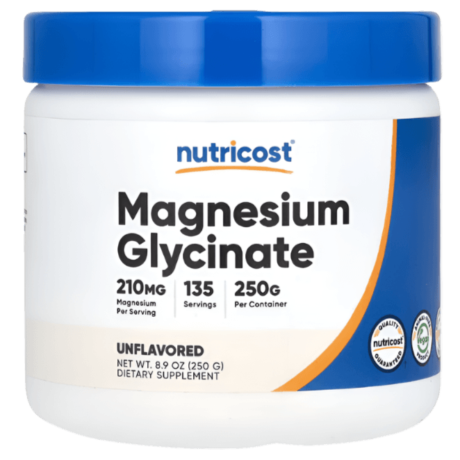 Nutricost Magnesium Glycinate Powder 250 g Unflavored