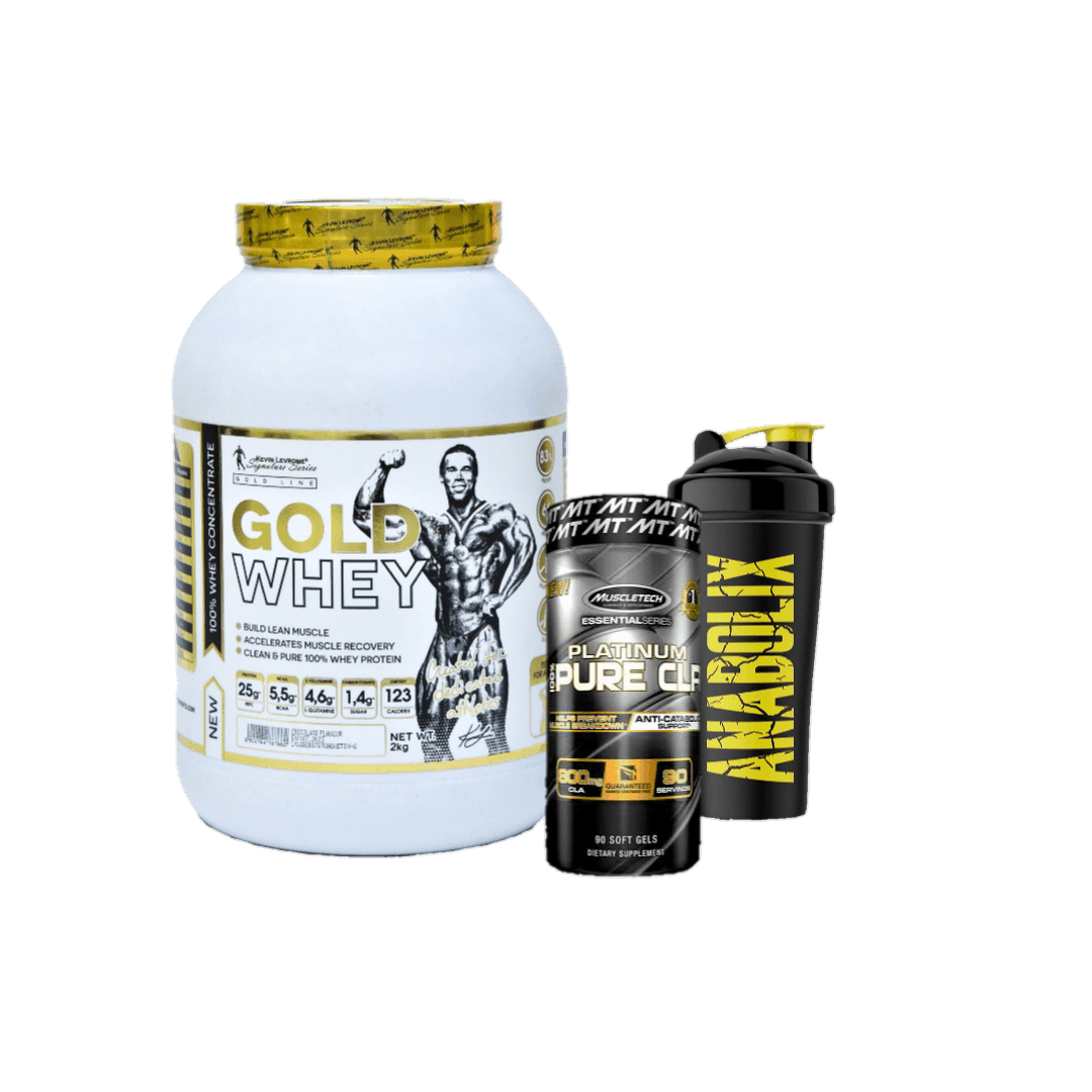 Gold whey + Muscletech Cla + Shaker