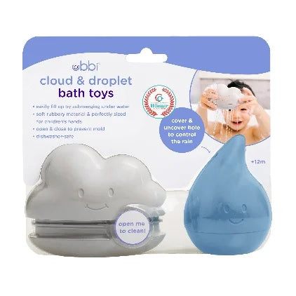 Ubbi - Cloud & Droplet Toys - Cloudy Blue