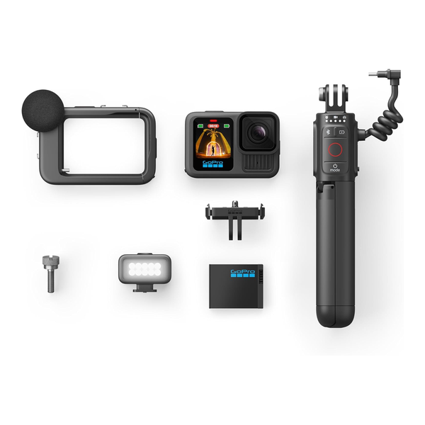 GoPro HERO13 Black Creator Edition - Includes HERO13 Black, Volta (Battery Grip, Tripod, Remote), Media Mod, Light Mod, Enduro Battery, Magnetic Latch Mount and Carrying Case