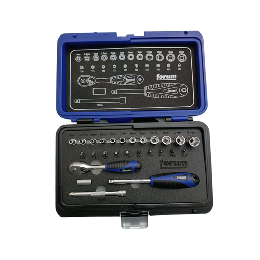 Socket wrench set 1/4″ – 26 pcs – by Forum Germany