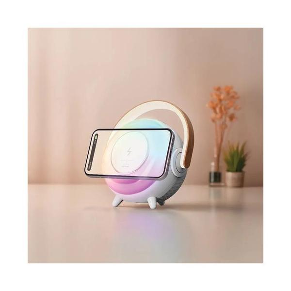 Green Lion Uranus Bluetooth Speaker with Table Lamp, GNURNSLMPWH