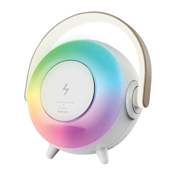 Green Lion Uranus Bluetooth Speaker with Table Lamp, GNURNSLMPWH
