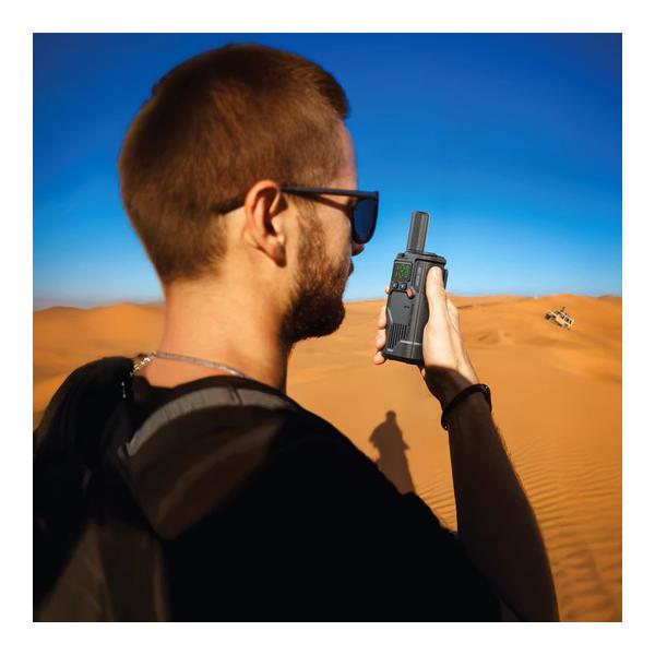 Green Lion GPX600 Walkie Talkie, with 16 Analog Channels, Clear Phosphor Display, 8-Level Volume Control, 2-4km Transmit Range, 4-5 Days Working Time