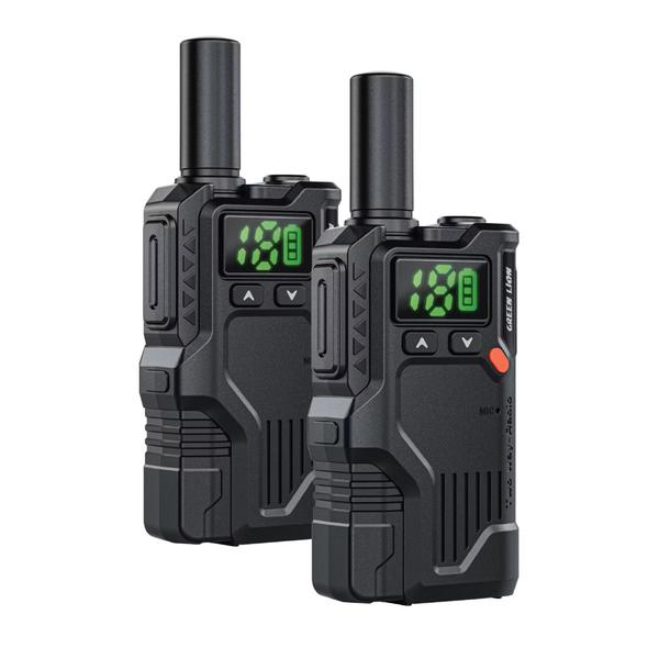 Green Lion GPX600 Walkie Talkie, with 16 Analog Channels, Clear Phosphor Display, 8-Level Volume Control, 2-4km Transmit Range, 4-5 Days Working Time
