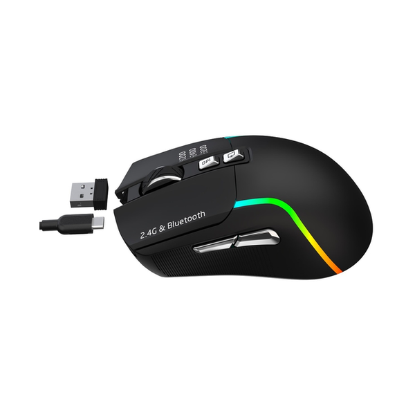 Green Lion Rechargeable Gaming Mouse, GNRM5RGMSEBK
