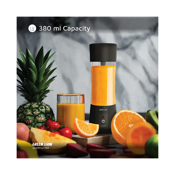 Green Lion Juice Mate Portable Juicer 380mL, 45W Power, 18000 RPM Motor, 20-SEC Quick Blend, GL-JU19, GNJIMTJU19BK