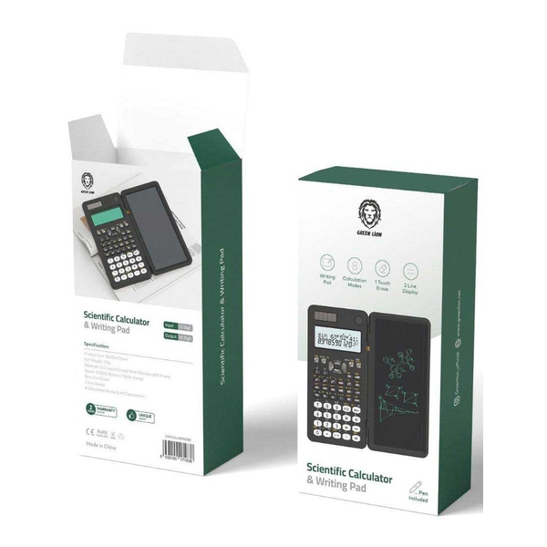 Green Lion Scientific Calculator & Writing Pad, GNSCALWPADBK